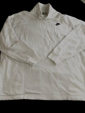 Nike Cream Pullover Hoodie with Black Swoosh Tag